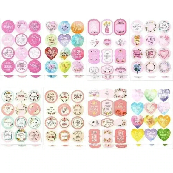 Unbranded Mother's Day Stickers, Party, 16 Sheets, Pink - Picture 3 of 8